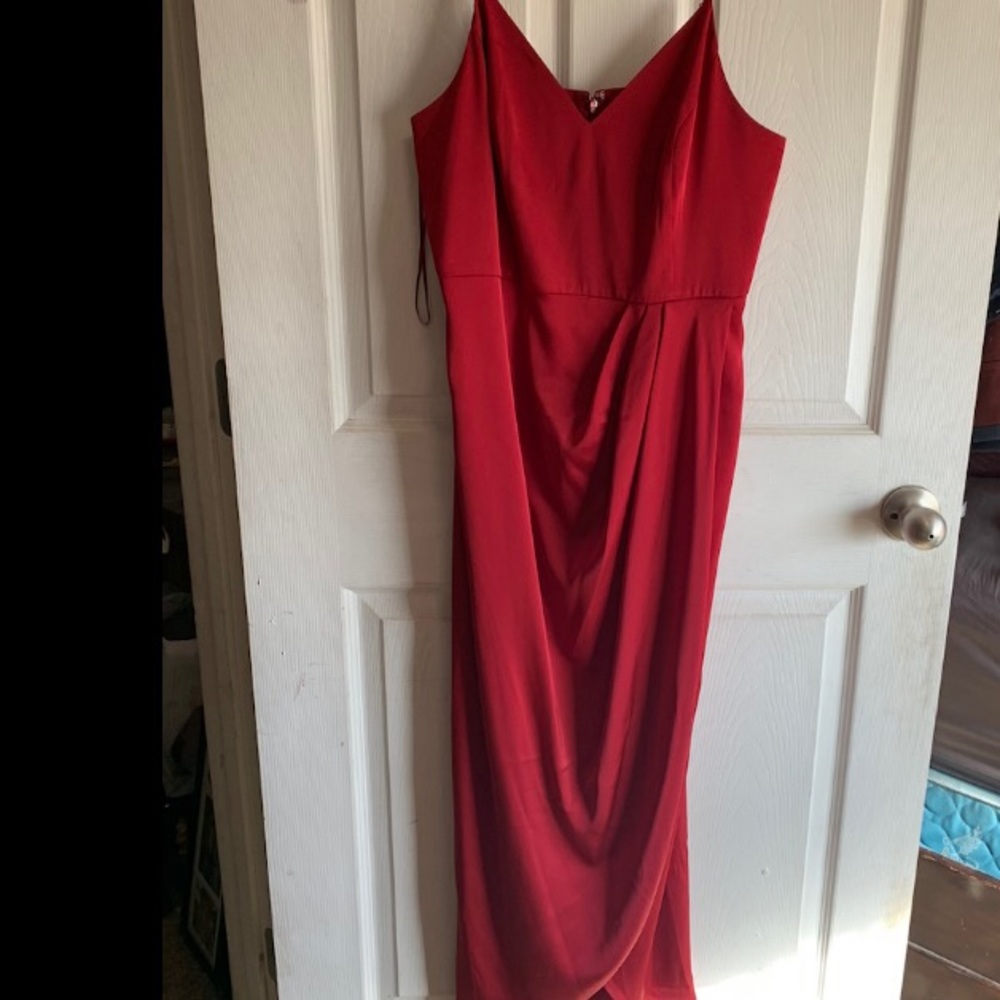 Express faux satin dress